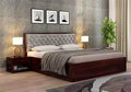 Modern Sheesham Wood Double Bed with Storage
